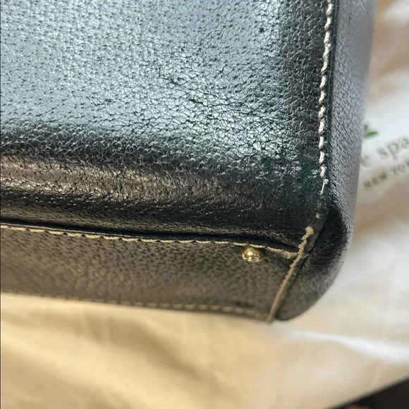 Kate Spade Black Tote Bag with gold Accents - Picture 8 of 10